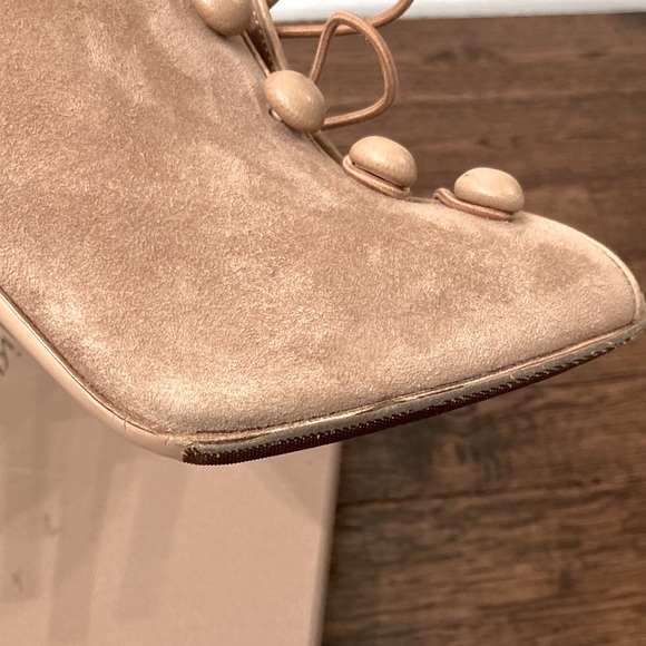 Gianvito Rossi Imperia Suede Open-Toe 105mm Bootie - Picture 12 of 14